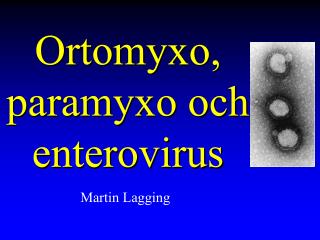 Ortomyxo, paramyxo och enterovirus