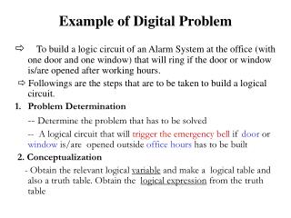 Example of Digital Problem