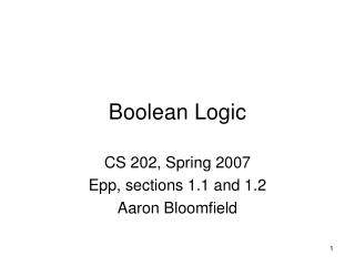 Boolean Logic