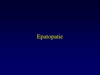 Epatopatie
