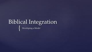 Biblical Integration