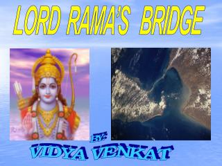 LORD RAMA’S BRIDGE