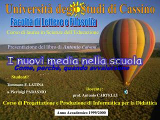 Presentazione del libro di Antonio Calvani