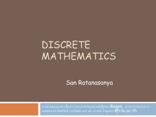 Discrete Mathematics