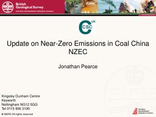 Update on Near-Zero Emissions in Coal China NZEC