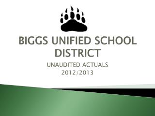 BIGGS UNIFIED SCHOOL DISTRICT