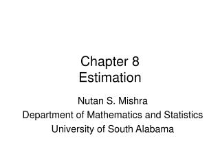 Chapter 8 Estimation