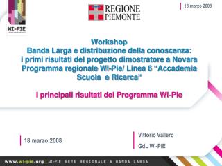 Workshop Banda Larga e distribuzione della conoscenza: