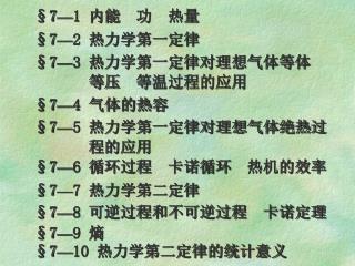 §7 — 6 循环过程 卡诺循环 热机的效率