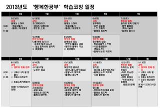 2013 년도 ‘ 행복한공부 ’ 학습코 칭 일정