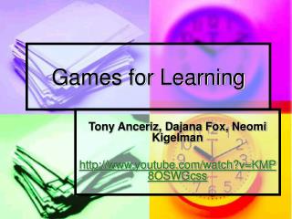 Games for Learning