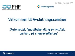 Velkommen til Avslutningsseminar