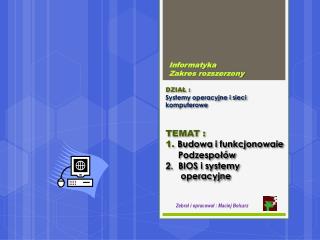 DZIAŁ : Systemy operacyjne i sieci komputerowe