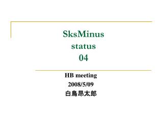 SksMinus status 04