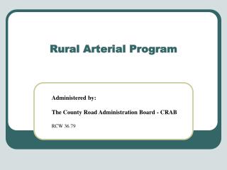 Rural Arterial Program