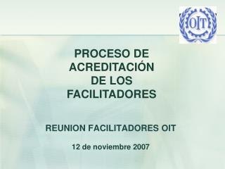 REUNION FACILITADORES OIT