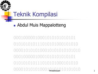 Teknik Kompilasi