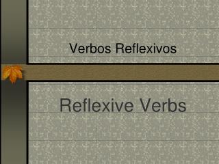 Verbos Reflexivos
