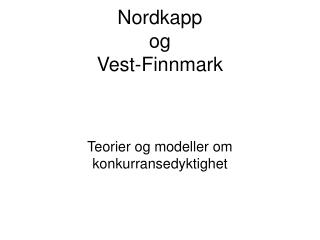 Nordkapp og Vest-Finnmark