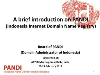 A brief introduction on PANDI (Indonesia Internet Domain Name Registry)