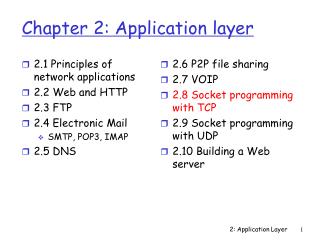 Chapter 2: Application layer