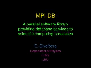 MPI-DB