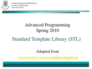 Advanced Programming Spring 2010