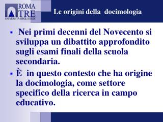 Le origini della docimologia