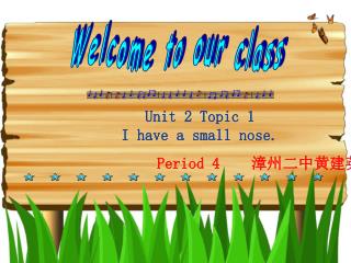 Welcome to our class