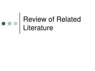 Review of Related Literature