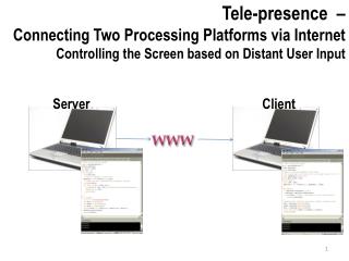 Tele-presence – Connecting Two Processing Platforms via Internet