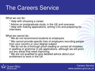 The Careers Service
