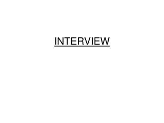 INTERVIEW