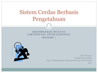 Sistem Cerdas Berbasis Pengetahuan