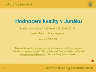 Hodnocení kvality v Junáku