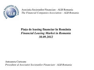Asociatia Societatilor Financiare - ALB Romania