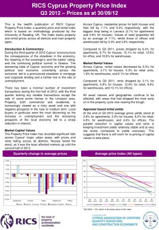 RICS Cyprus Property Price Index Q3 201 2 – Prices as at 30/09/12