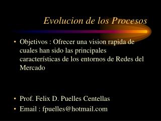 Evolucion de los Procesos