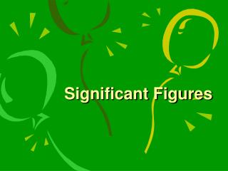 Significant Figures