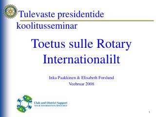 Tulevaste presidentide koolitusseminar