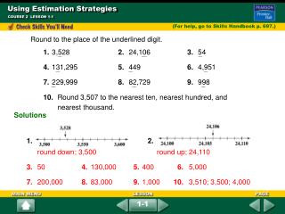 Using Estimation Strategies