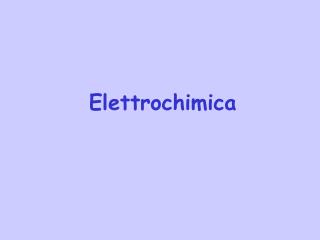 Elettrochimica