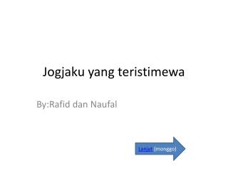 Jogjaku yang teristimewa