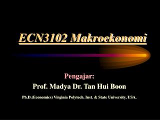 ECN3102 Makroekonomi