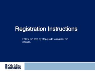 Registration Instructions