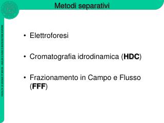 Metodi separativi