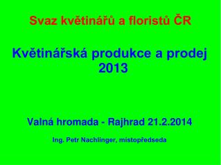 Svaz květinářů a floristů ČR