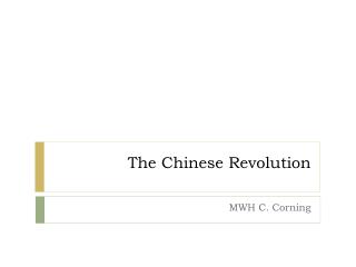 The Chinese Revolution