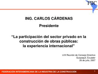 “La participación del sector privado en la construcción de obras públicas: