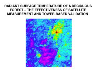 RADIANT SURFACE TEMPERATURE OF A DECIDUOUS FOREST – THE EFFECTIVENESS OF SATELLITE